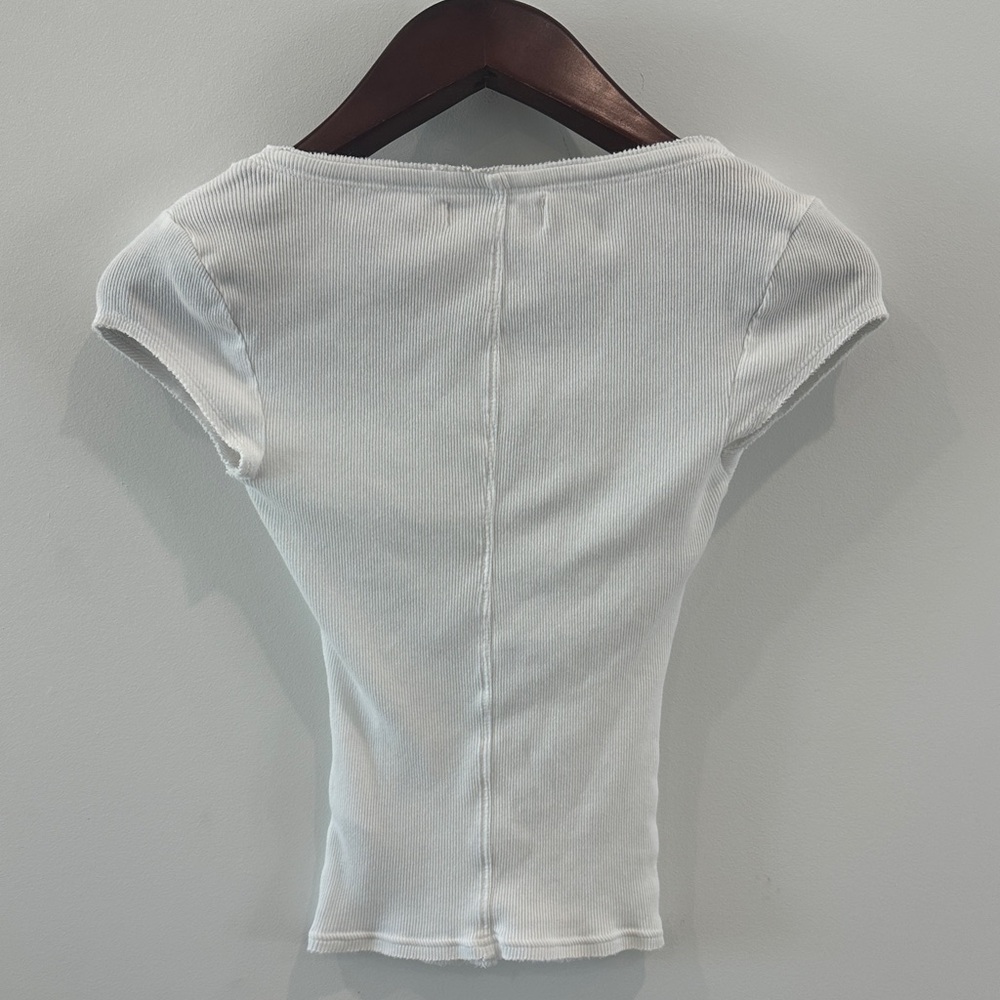 Urban Outfitters White Ruched Blouse - Picture 5 of 5